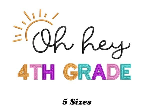 4th Grade Teacher Embroidery Design
