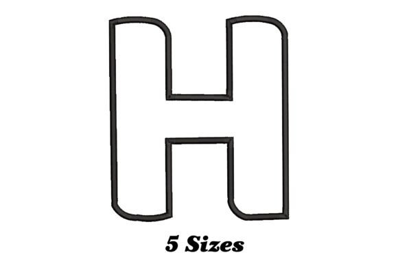 Alphabet Letter H Outline
