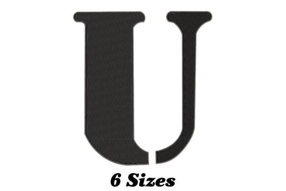 Alphabet Letter U Embroidery Design