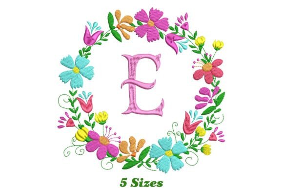 Flower Alphabet Letter E: A Seasonal Embroidery Gem