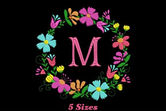 Flower Alphabet Letter M