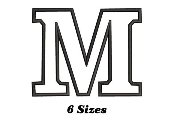 Letter M Outline: A Smart Embroidery Choice for Small Business Branding