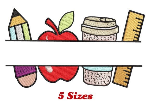Teacher Name Frame Embroidery Design